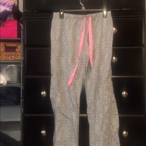 Pink pattern pajama pants